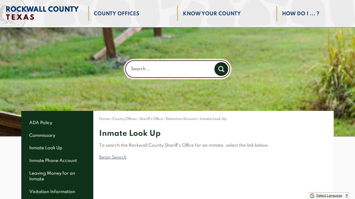 Inmate Look Up | Rockwall County-Official Website