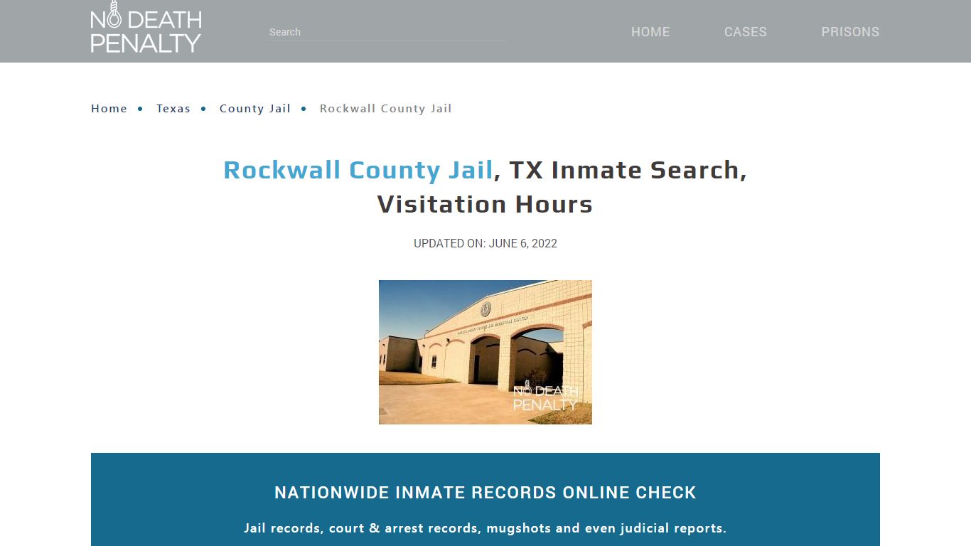 Rockwall County Jail, TX Inmate Search, Visitation Hours