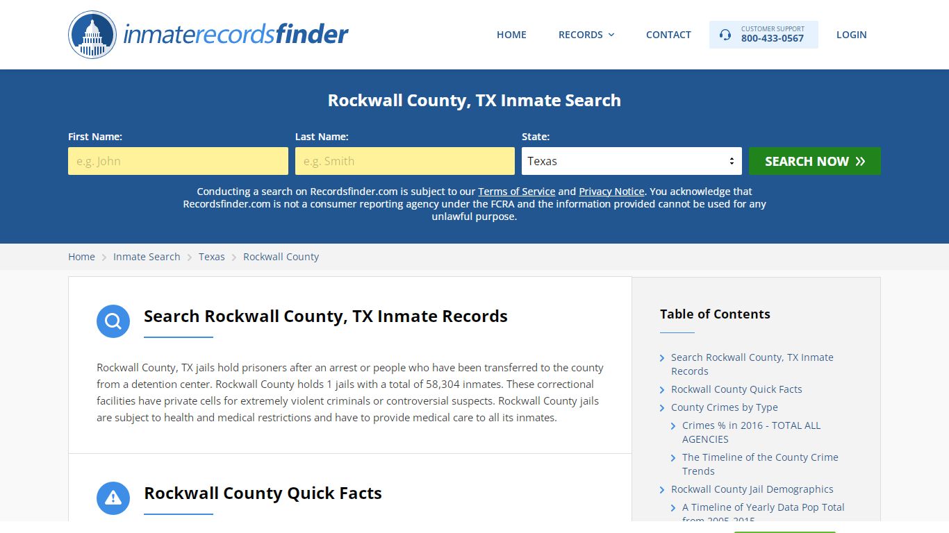 Rockwall County, TX Inmate Lookup & Jail Records Online