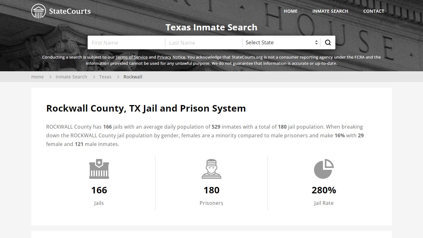 Rockwall County, TX Inmate Search - StateCourts