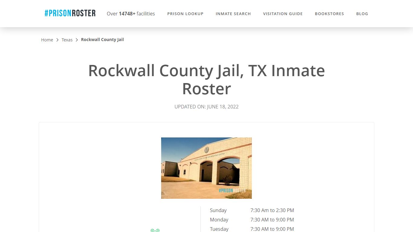 Rockwall County Jail, TX Inmate Roster - Inmate Locator